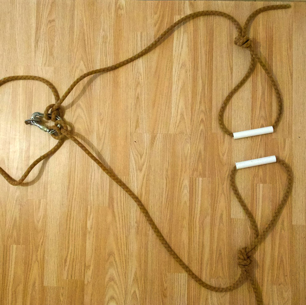 Homemade TRX ring. Photo: Mark Reeves