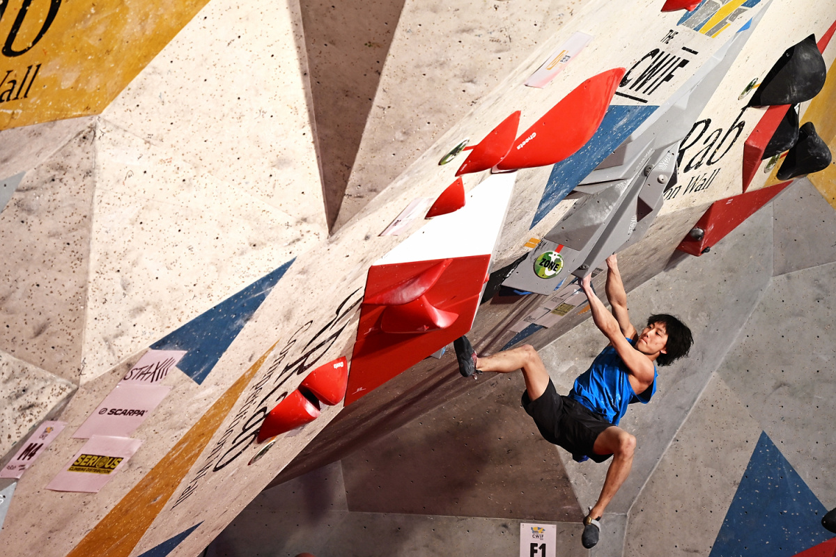 Sohta Amagasa secured second and the only podium finish for oversea's climbers at CWIF 2025. Photo: Keith Sharples
