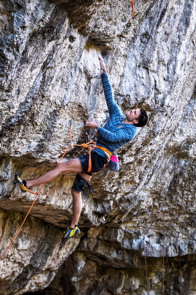Buster Martin making the 10th ascent of Hubble. Photo: Andrew Macfarlane